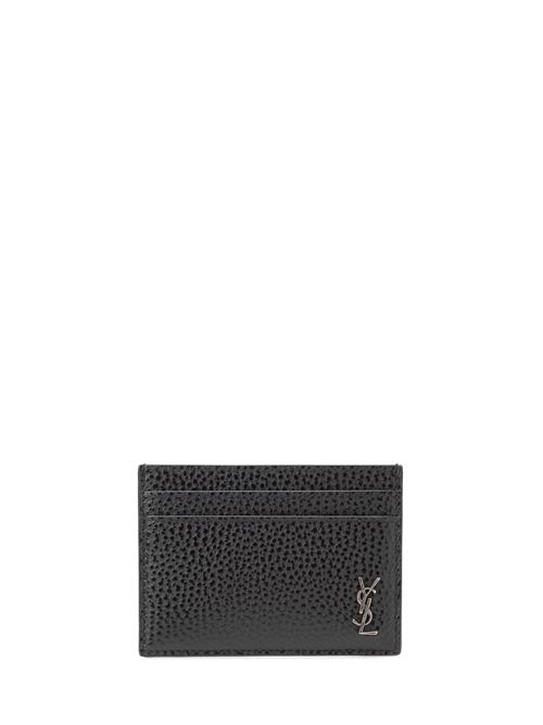 PORTACARTE TINY CASSANDRE IN PELLE MARTELLATA SAINT LAURENT | 607603AAC681000